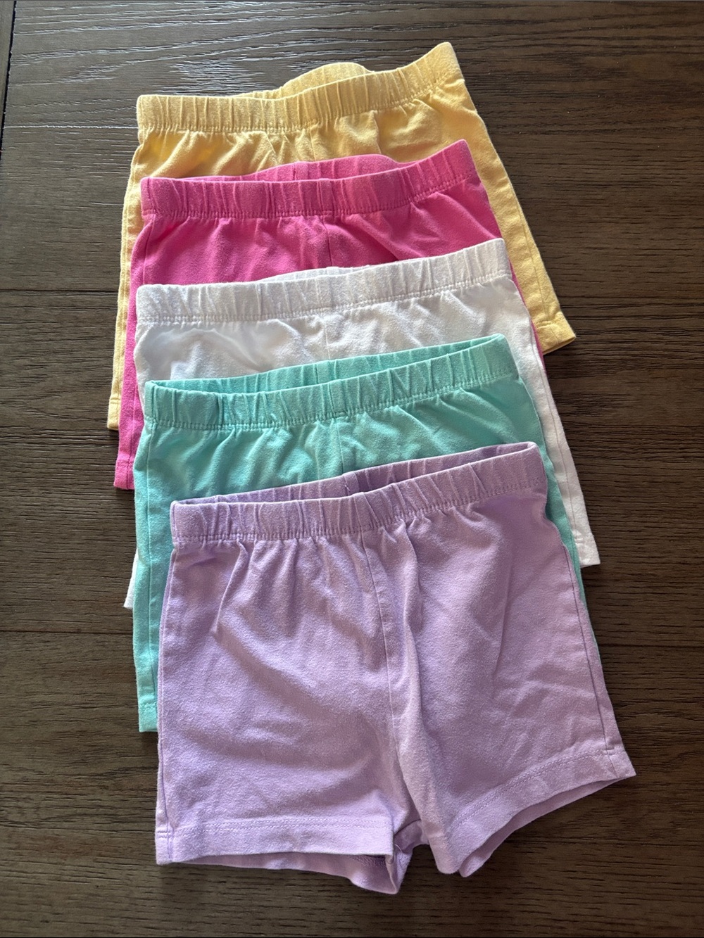 Kids Cotton Stretch Shorts - Pastel 5-Pack